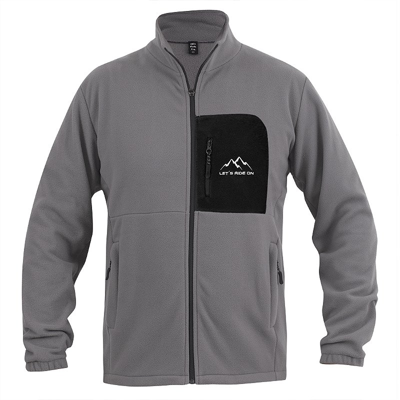 Jaqueta zíper gola em Fleece MONTANHAS