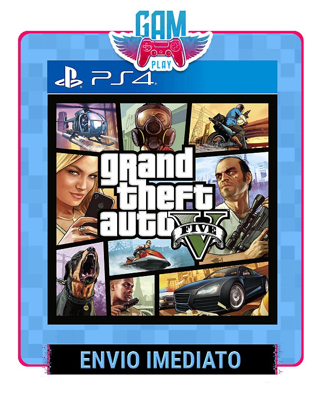 Gta 5 - Grand Theft Auto V - Ps4 -- Edição Padrão - Primária - GamPlay