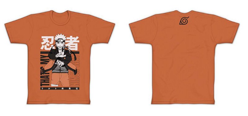 Camiseta Naruto Clássico Infantil Laranja