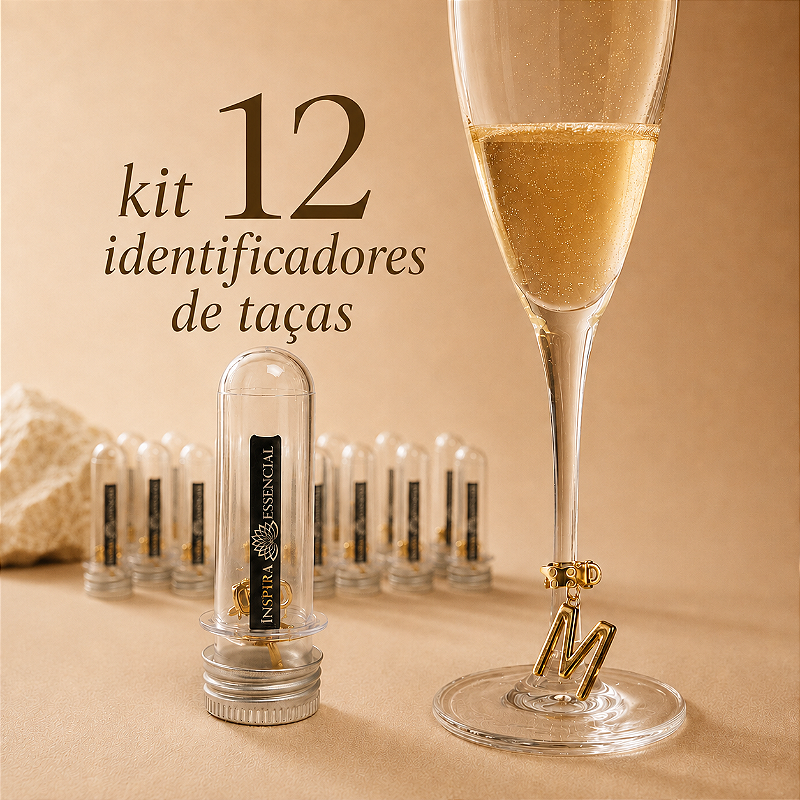 Personalizado - Kit identificadores de taças, 12 Letras