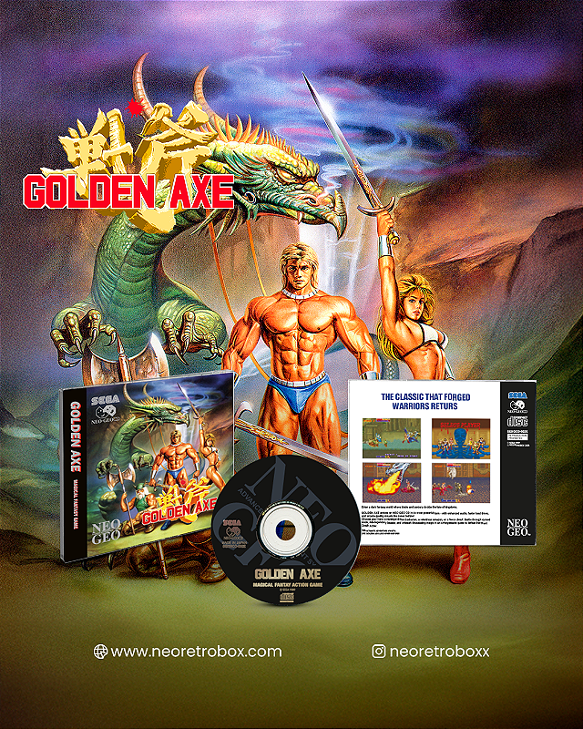 SEGA GOLDEN AXE Neogeo CD / CDZ ( VERSÃO DEFINITIVA A MELHOR DE