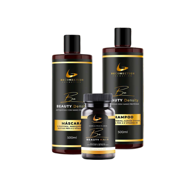 Kit Be Beauty de Crescimento e Fortalecimento Shampoo, Máscara e Cápsulas