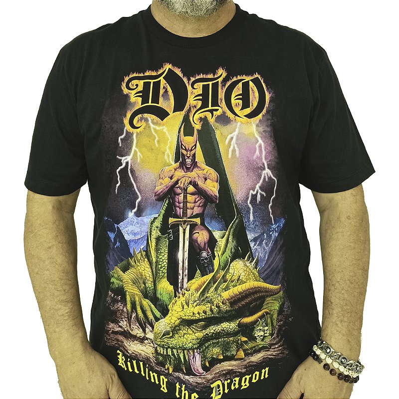 ミュージシャン 90s DIO dragon T-shirt dark gray camiseta-dio-killing-the-