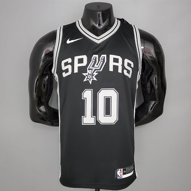 Regata Basquete NBA San Antonio Spurs Derozan 10 Preta Edição