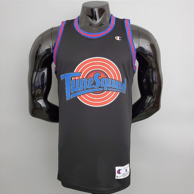 Regata Basquete NBA Tune Squad Jordan 23 Preta Edição Jogador Silk