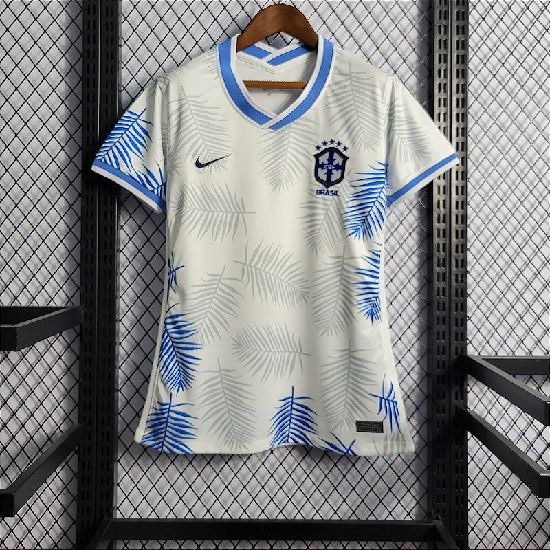 Nova Camisa Feminina Brasil Edição Especial Branca 2022 / 2023