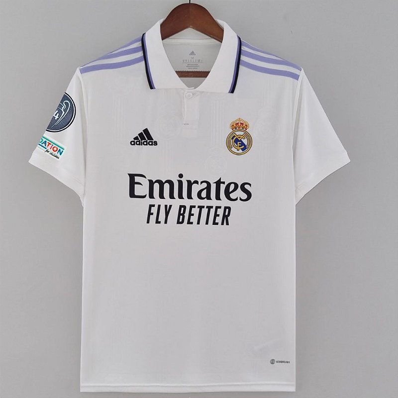 Nova Camisa Real Madrid 1 Patch UEFA Champions League Data Do Jogo