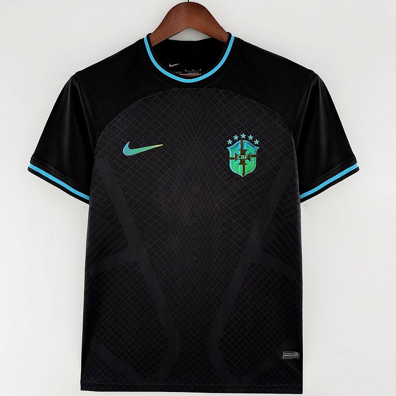 Nova Camisa Brasil Conceito Preta Torcedor Masculina 2022 - 021 Sport, Maior Variedade de Camisas de Futebol