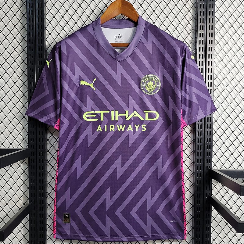 Nova Camisa Manchester City Goleiro Roxa Torcedor Masculina 2023 / 202 ...
