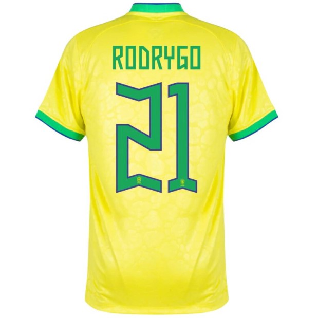 Nova Camisa Brasil 1 Amarela Rodrygo 21 Torcedor 2022 / 2023 - 021 Sport, Maior Variedade de Camisas de Futebol