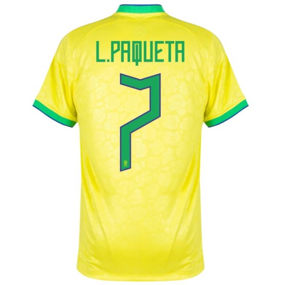 Nova Camisa Brasil 1 Amarela L.Paqueta 7 Torcedor 2022 / 2023 - 021 Sport, Maior Variedade de Camisas de Futebol