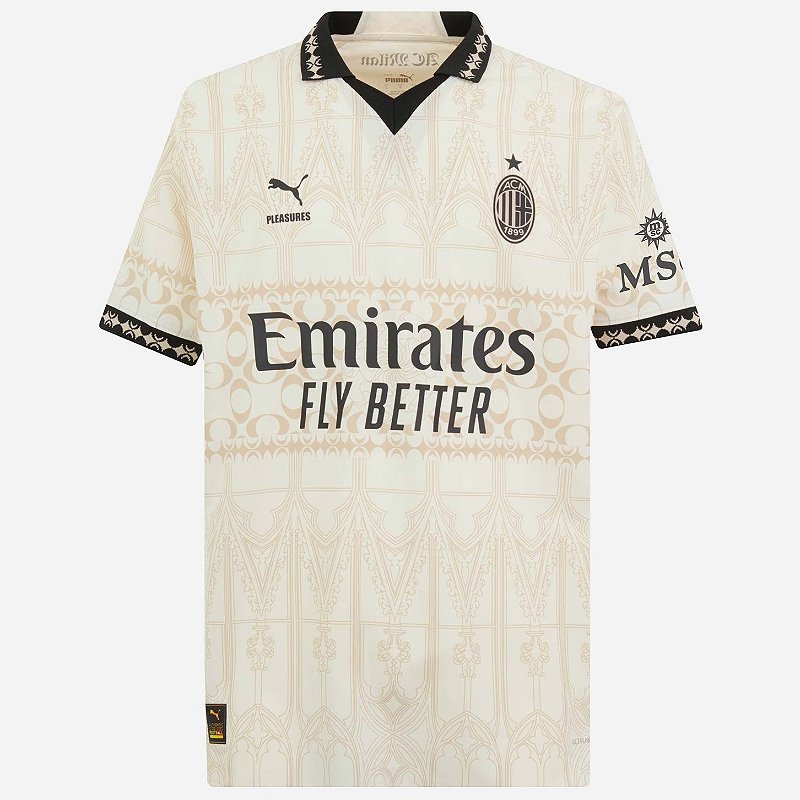 Milan様 Nova Camisa Milan 4 Off-White Torcedor Masculina 2023 / 2024 - 021