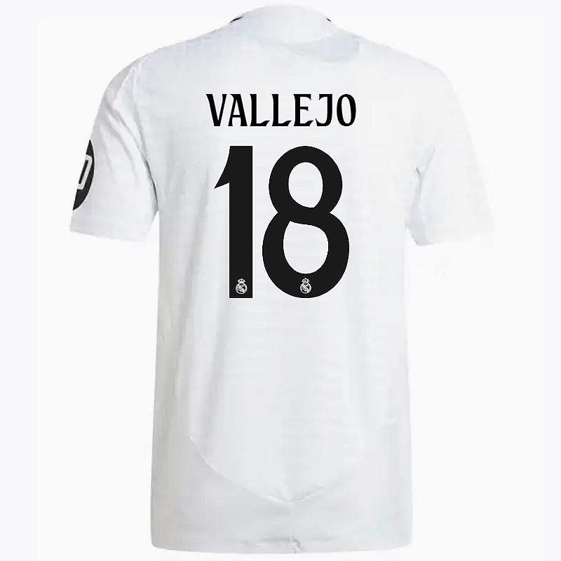 Nova Camisa Real Madrid Vallejo 18 Torcedor 2024 2025 021