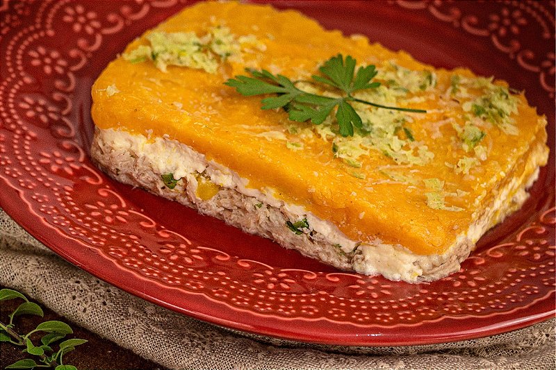 Escondidinho de Shiitake e Shimeji (com purê de cabotiá e mandioca)