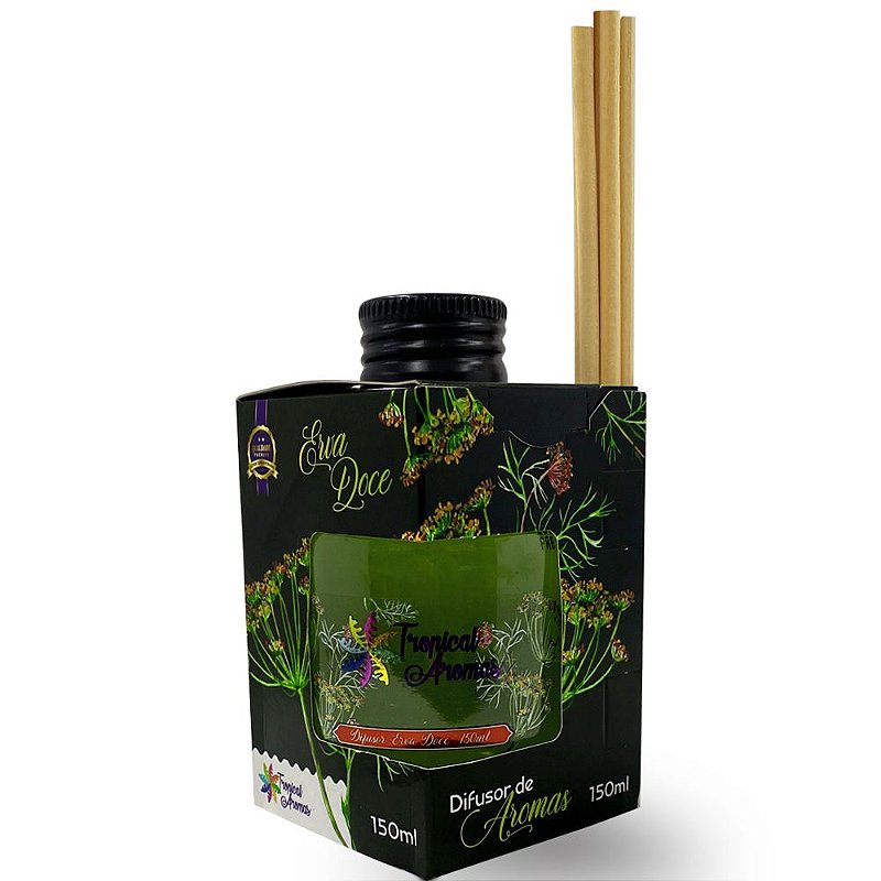 Difusor de Ambiente Caixinha Black Erva Doce 150ml - Tropical Aromas