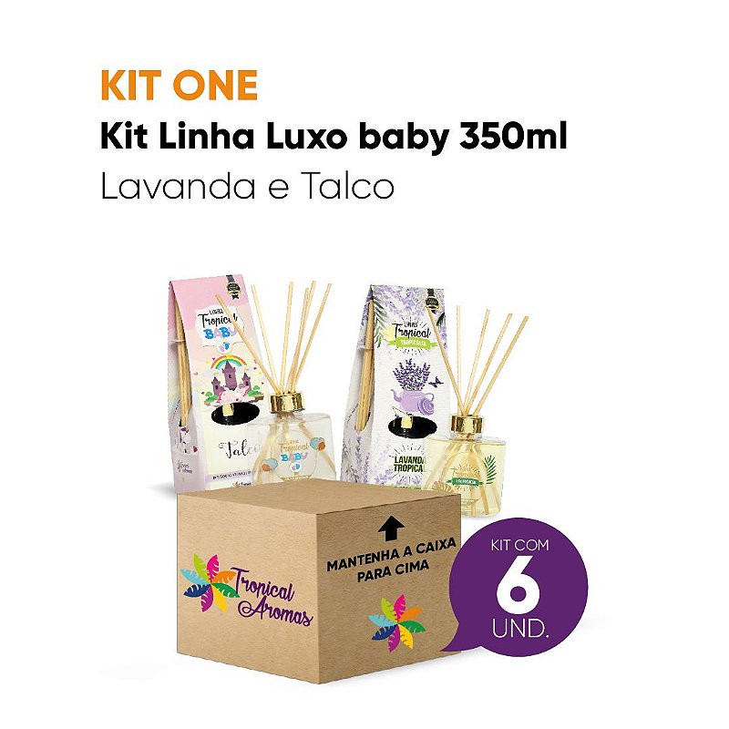 Kit Revenda Difusor Linha Luxo Baby  350ml 6 Un - Tropical Aromas