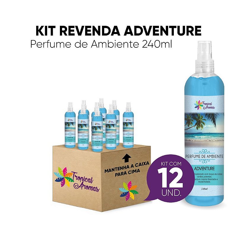 Kit Revenda Perfume de Ambiente Adventure 240 ml
