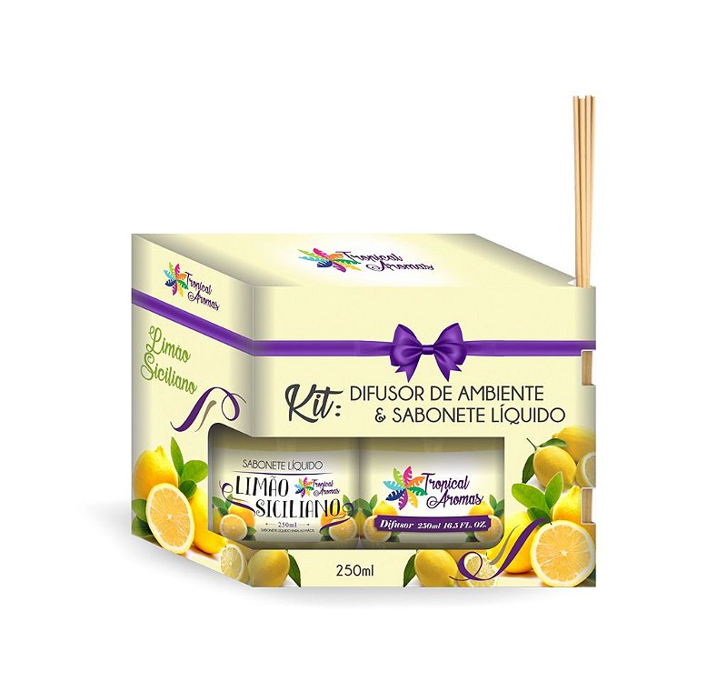 Kit refil difusor e Sabonete Líquido Limão Siciliano 250ml
