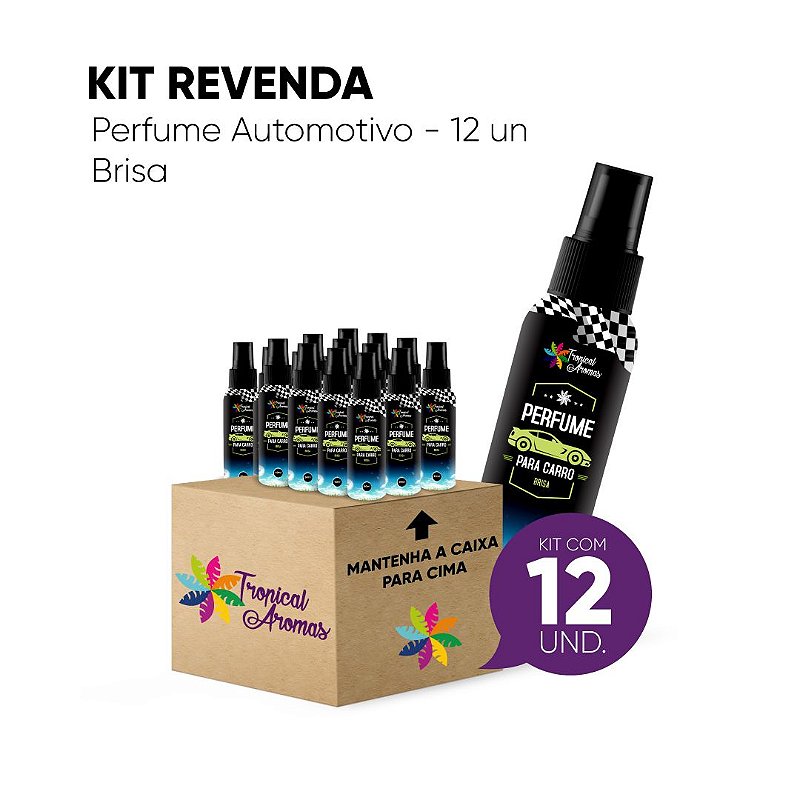 Kit Revenda Spray Automotivo Brisa 12 Unidades - Tropical Aromas