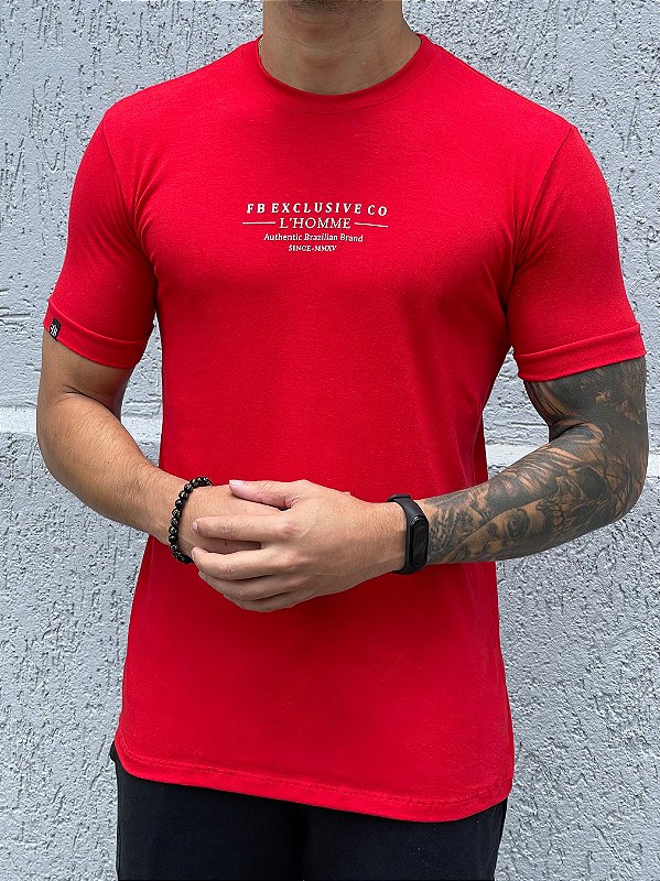 Camiseta L Homme Vermelha