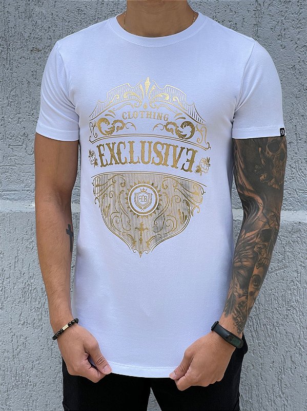 Camiseta Brasão Exclusive Branca