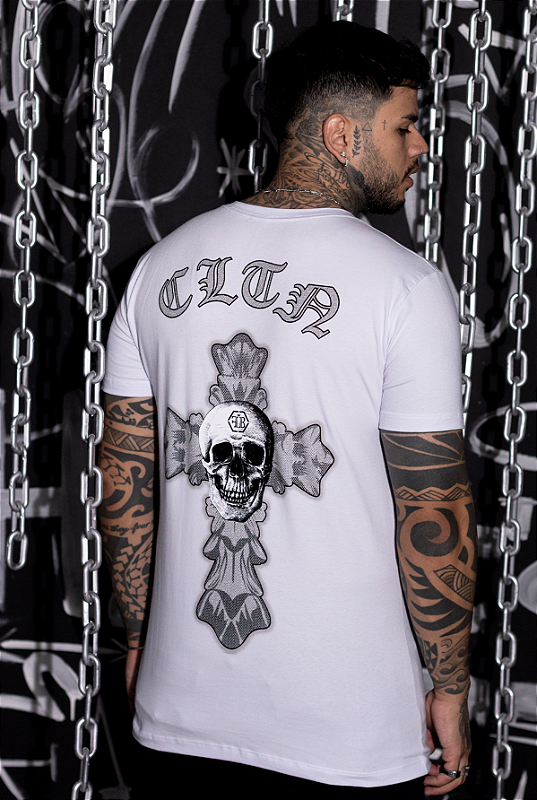 Camiseta Skull Cruz Preta - FB Exclusive Clothing