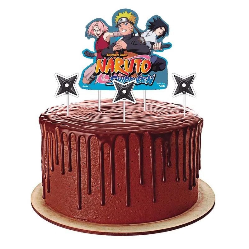 Topo de Bolo Naruto  Bolo naruto, Bolo com plaquinhas, Aniversário naruto