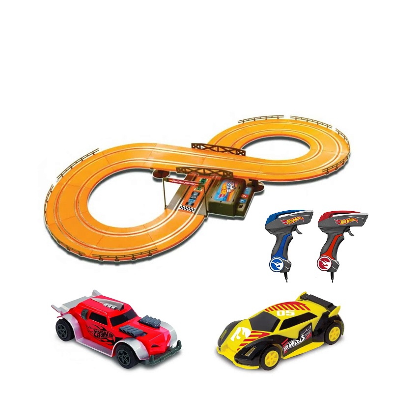 Pista De Corrida Hot Wheels 286Cm Com 2 Carros - Mulitkids em Promoção na  Americanas