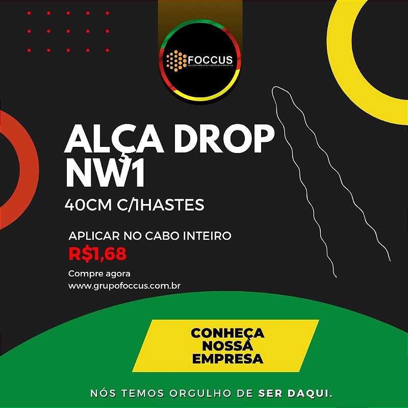 ALÇA PREF P/CABO DROP UNIVERSAL