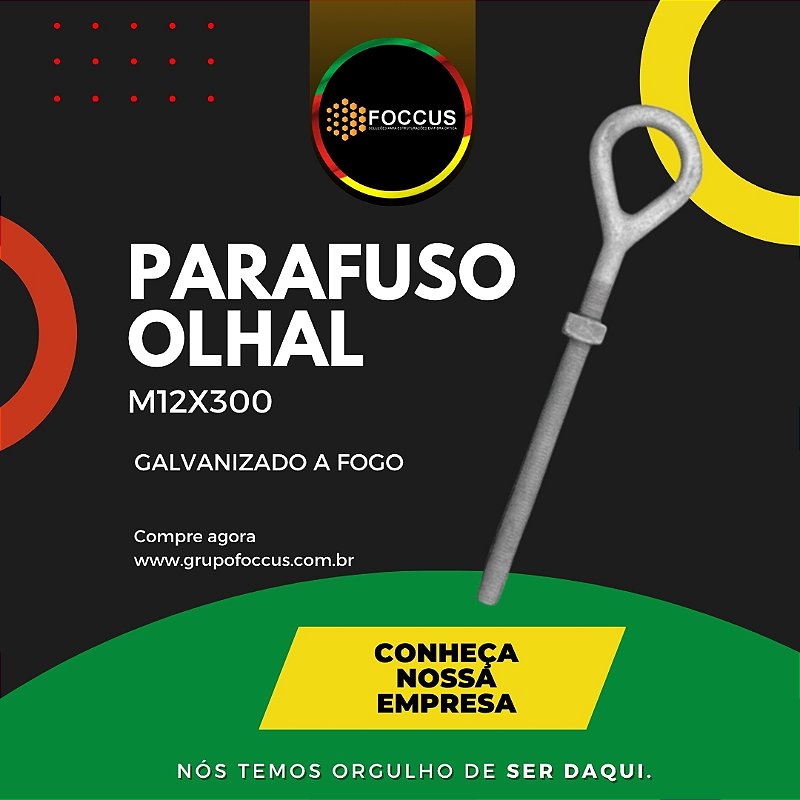 PARAFUSO LONGO OLHAL M12X300mm