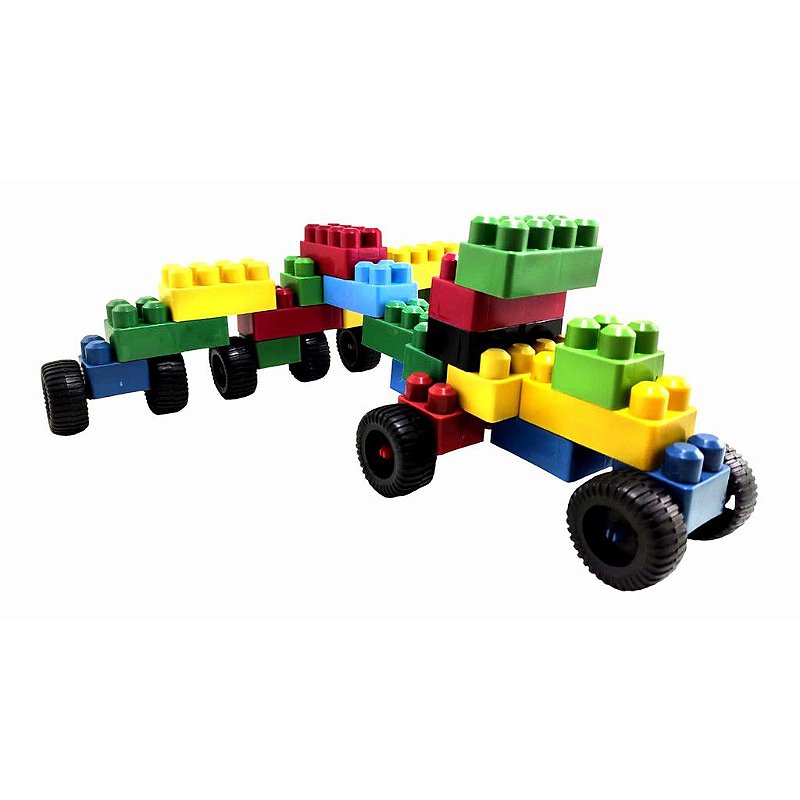 Brinquedo Educativo Blocos De Montar Linked Cubes 100 Peças