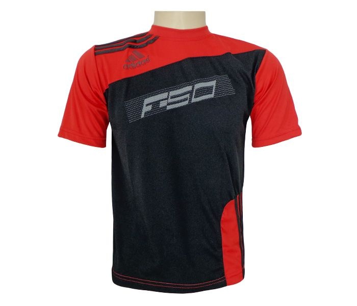 Camisa Adidas Dry Fit Preto e Vermelho MOD:77779 - Atacado Barato