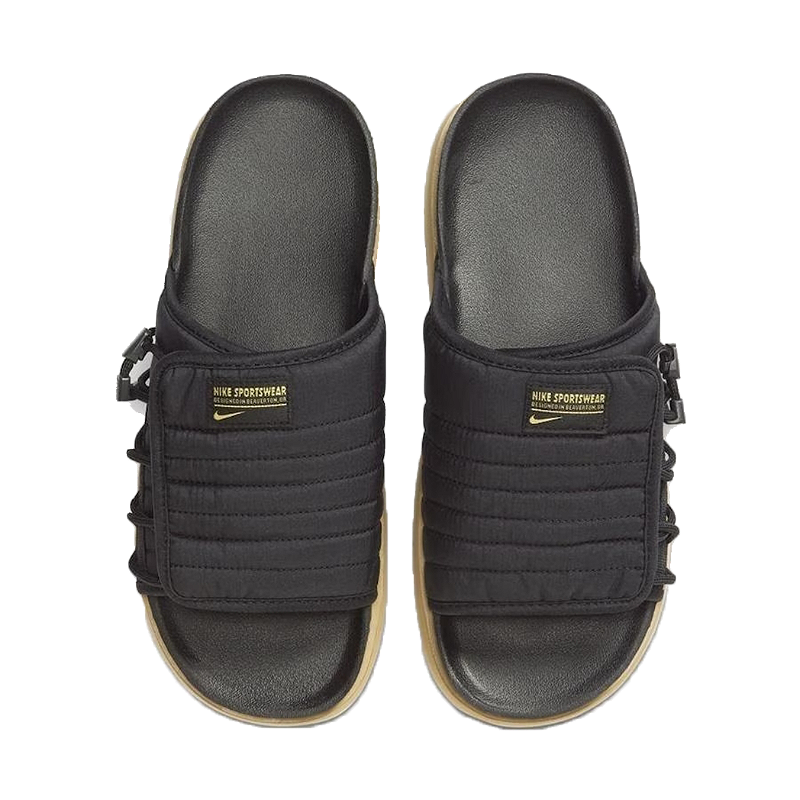 Chinelo Nike Asuna Preto com Dourado Top Store