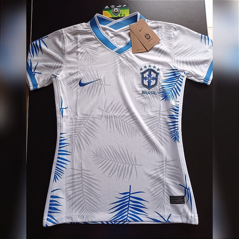 Camisa Brasil Branca 2022 Feminina - Loja Ronibol