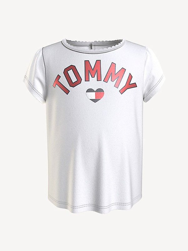 Camiseta Tommy Hilfiger Baby Branco Bright White