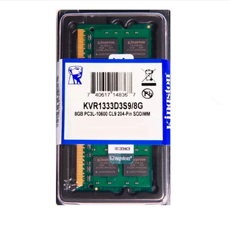 Memória Kingston Ddr3 8gb 1333 Mhz Notebook
