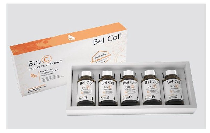 Bio C Fluido Vitamina C - Ampola Microagulhamento - Bel Col - Mumabel  Produtos para Estética