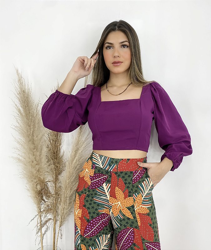 CROPPED BRUNA MANGA LONGA