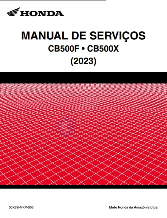 Manual de serviço manutenção (livro digital) da Honda CB500F