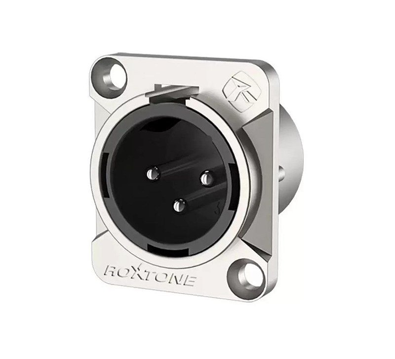 PLUG XLR MACHO PAINEL ROXTONE RX3MD-NT - Áudio Poa