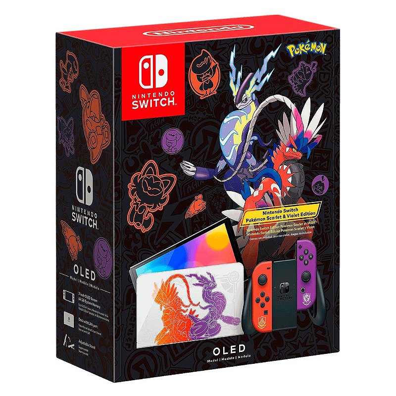 Nintendo Switch Radiant Nintendo Switch Collector Box S Console Nintendo Switch OLED Edição Especial Pokemon Scarlet e