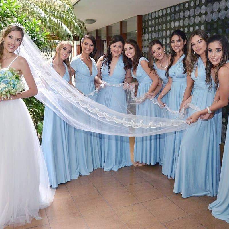 Vestido Festa Azul Serenity longo Vestido Madrinha Multiformas - Vestidos  de Festas | Marisa Modas | Madrinhas | Formatura | Debutantes