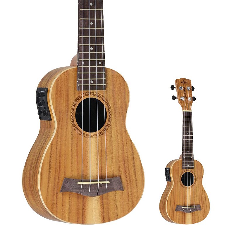 Ukulele Elétrico Soprano 20” Strinberg UK16SE KOA Fosco com Bag