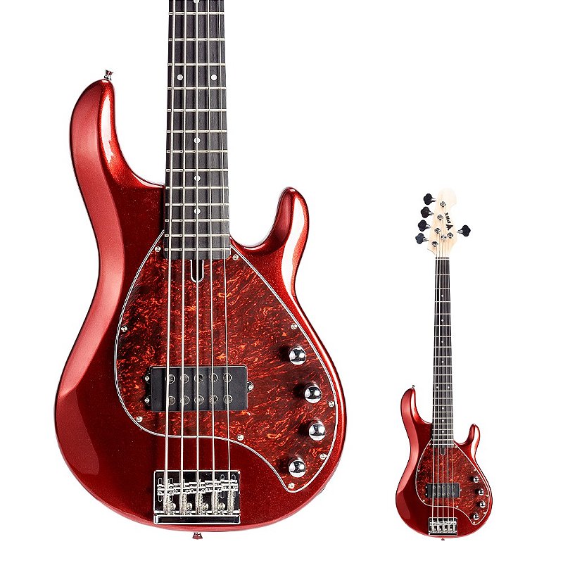 Baixo 5 Cordas Estilo Music Man PHX MSR-5 MRD Sunset Metallic Red
