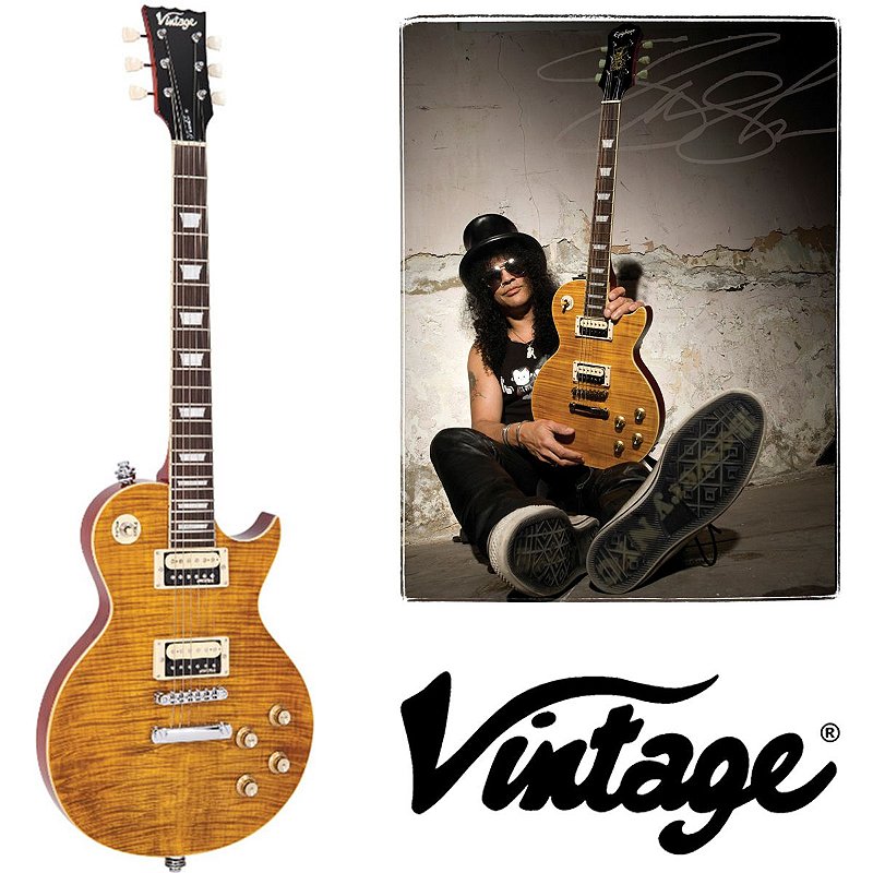 Guitarra Les Paul V100AFD Vintage Paradise Slash AMB