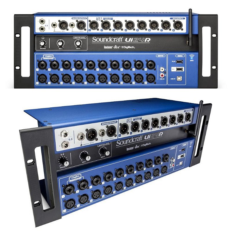 Soundcraft Ui24Rデジタルミキサー＋4Uラックバッグ Soundcraft Ui24R Remote-controlled Digital Mixer with Rack Bag