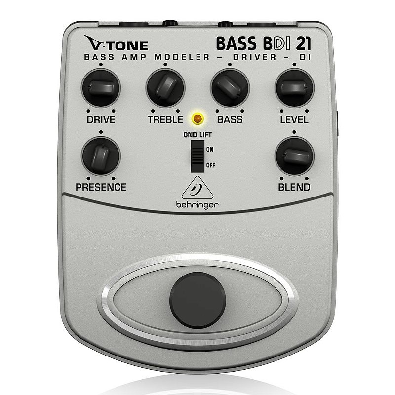 Pedal PreAmp para Baixo Behringer V-Tone BDI21 com Direct Pedal PreAmp para Baixo Behringer V-Tone BDI21 com Direct