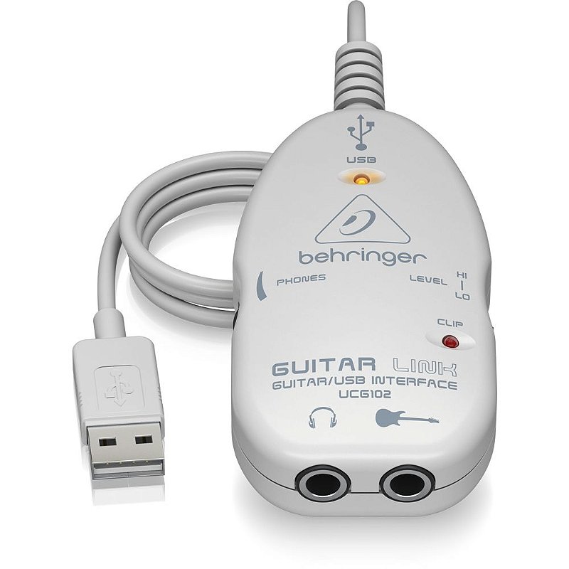 Interface de Áudio USB Behringer UGC102 Guitar Link Branca