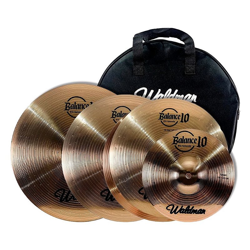 Kit de Pratos para Bateria 10” 14” 16” 20” B10 Waldman Balance 10