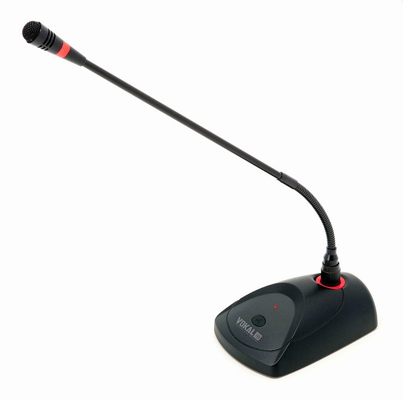 Microfone de Mesa Gooseneck Haste 45 cm Vokal VMM145PH com Phantom